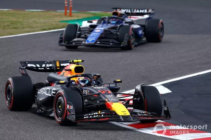 Sergio Perez, Red Bull Racing RB20, Alex Albon, Williams FW46