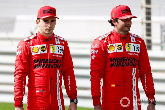 Charles Leclerc, Ferrari y Carlos Sainz Jr., Ferrari