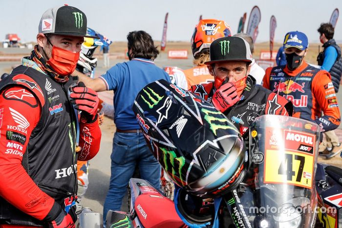 #1 Monster Energy Honda Team: Ricky Brabec, #47 Monster Energy Honda Team: Kevin Benavides