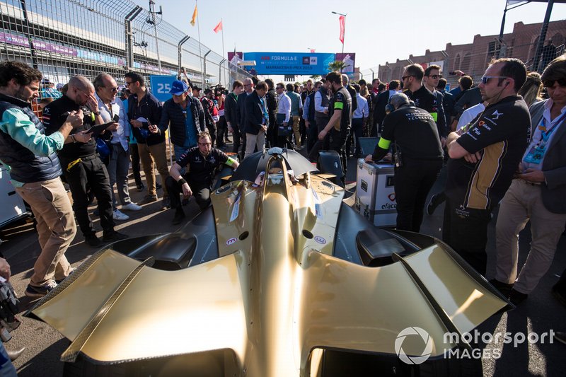 La monoposto di Jean-Eric Vergne, DS TECHEETAH, DS E-Tense FE19, in griglia di partenza