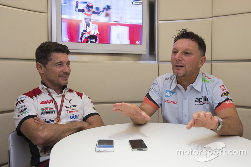 Lucio Cecchinello e Fausto Gresini