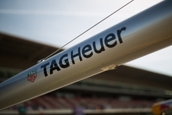 Tag Heuer branding on the Red Bull Racing pit equipment