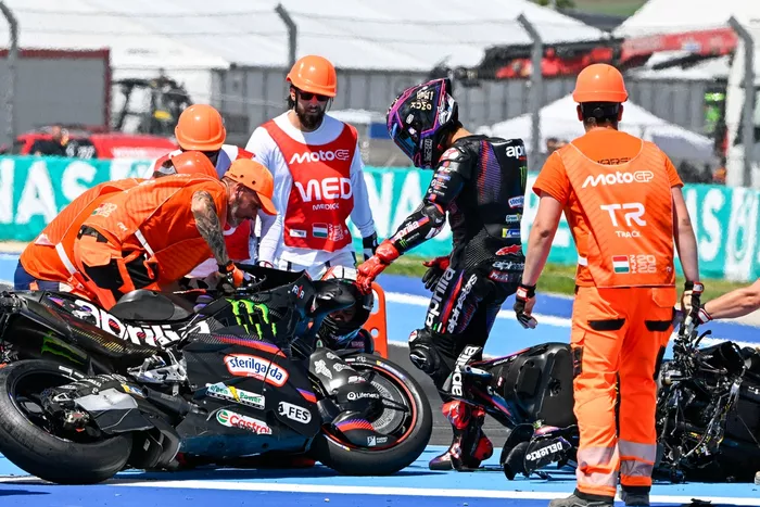 Jorge Martín, accidente del equipo Aprilia Racing