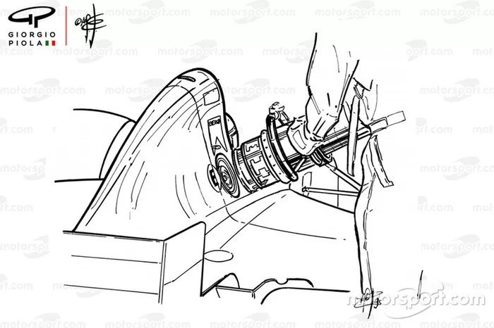 Reposte de combustible del Ferrari 412T2 (647) 1995 