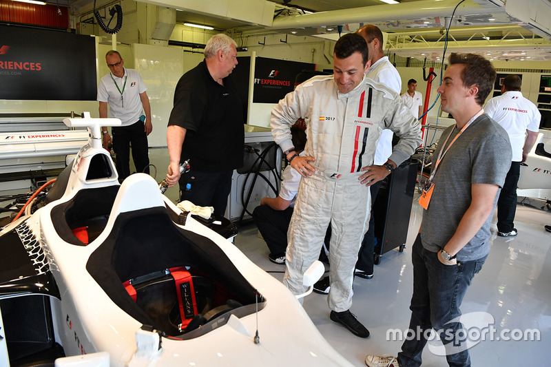 F1 Experiences 2-Seater passengers Will Buxton, NBC TV Presenter and Frankie Muniz, Actor