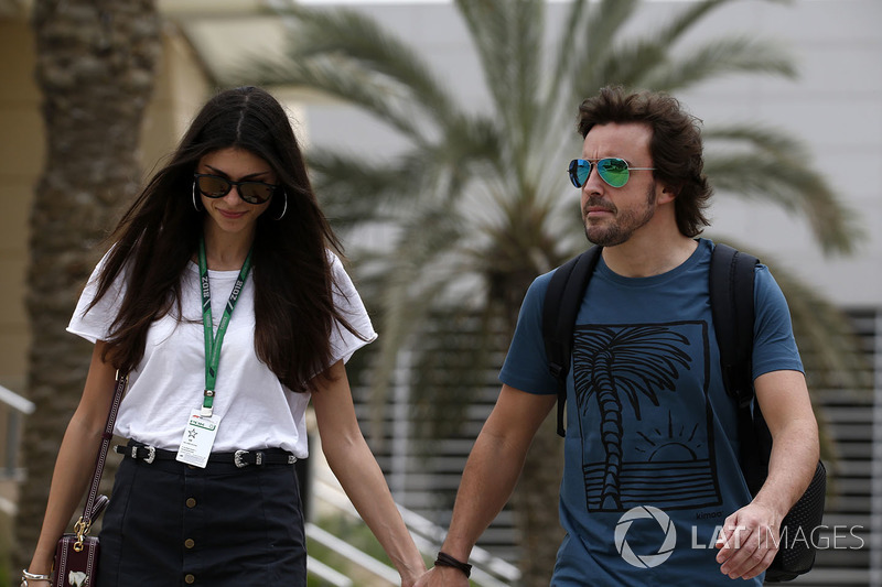 Fernando Alonso, McLaren and girlfriend Linda Morselli