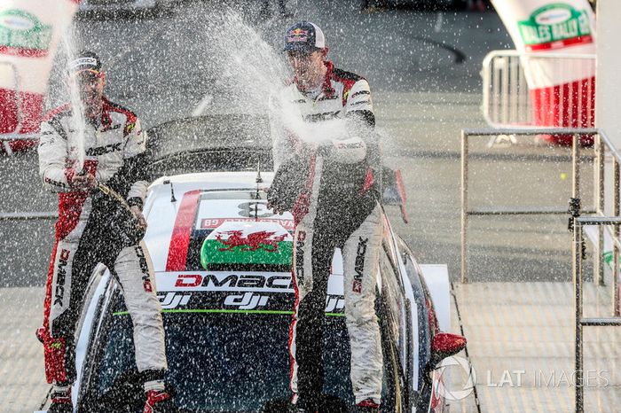 Podio: Elfyn Evans, Daniel Barritt, Ford Fiesta WRC, M-Sport
