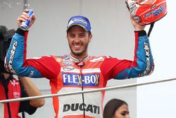 Podium: race winner Andrea Dovizioso, Ducati Team