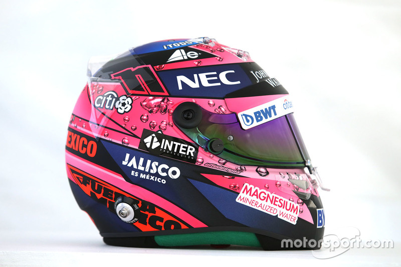 Casco de Sergio Perez, Sahara Force India F1