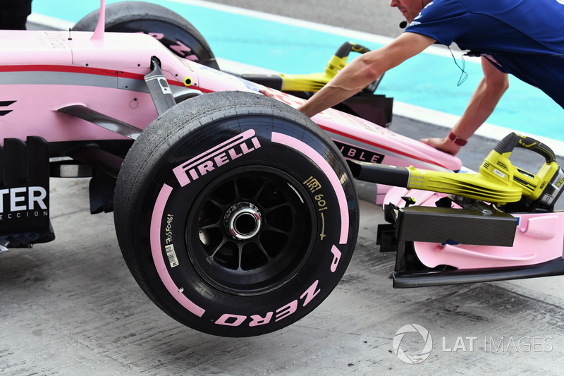 Hypersoft 2018 Pirelli lastik detay, Nikita Mazepin, Sahara Force India VJM10