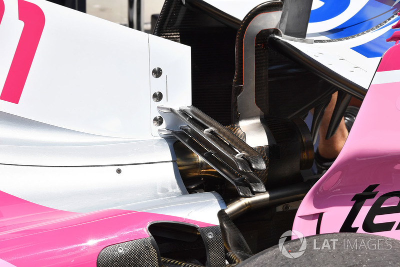 Force India VJM11 rear wing detail