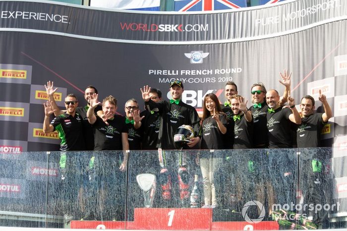 Jonathan Rea, Kawasaki Racing Team's team celebrates his 5th world title
