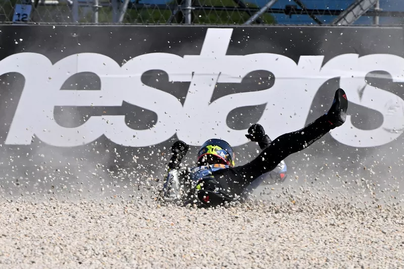 Fermin Aldeguer, chute de Gresini Racing