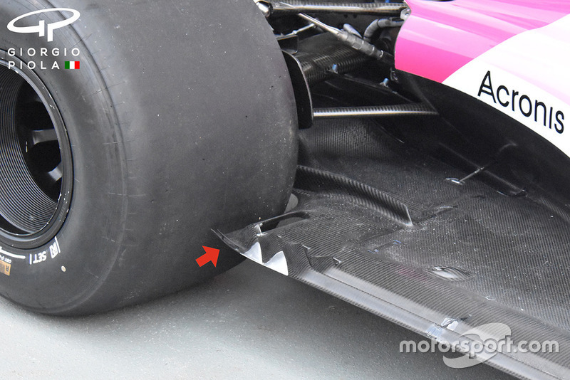 Détails du fond plat de la Force India VJM11