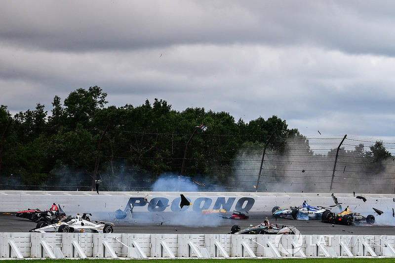 De zware crash van Robert Wickens in beeld