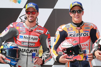 Pole sitter Marc Marquez, Repsol Honda Team, second place Andrea Dovizioso, Ducati Team