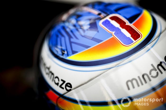 El casco de Romain Grosjean, Haas F1