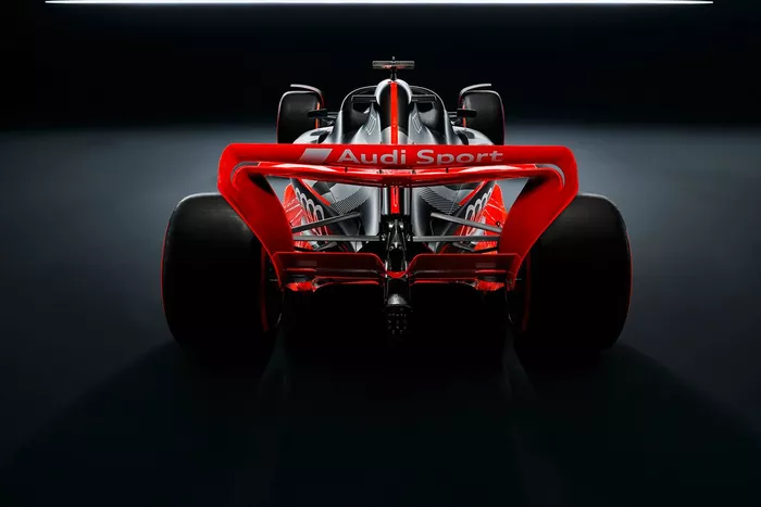 La monoplace de présentation de l'annonce Audi F1