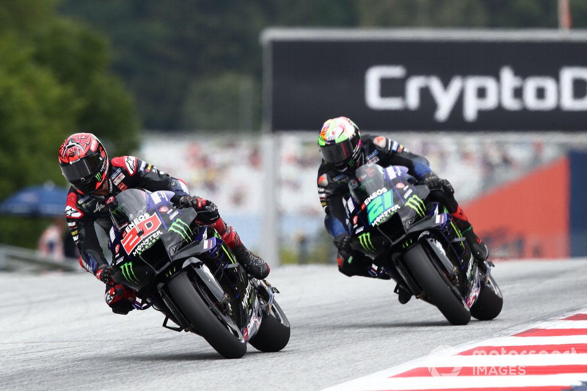Fabio Quartararo, Yamaha Factory Racing, et Franco Morbidelli, Yamaha Factory Racing
