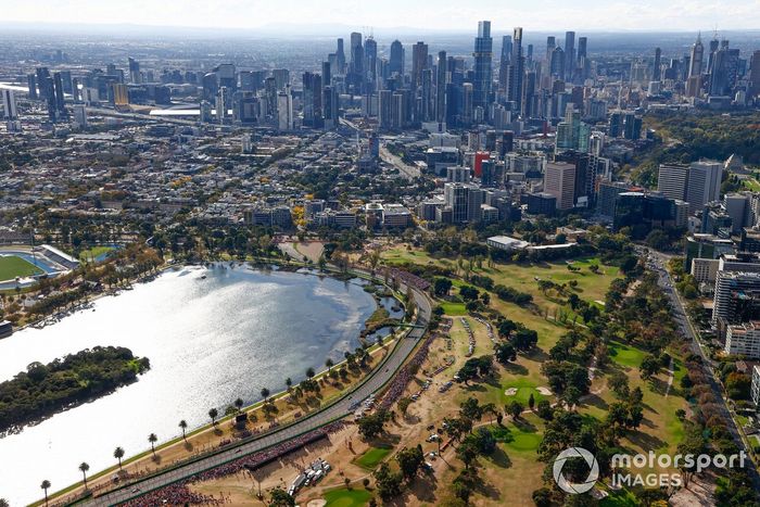 Una vista aérea del circuito