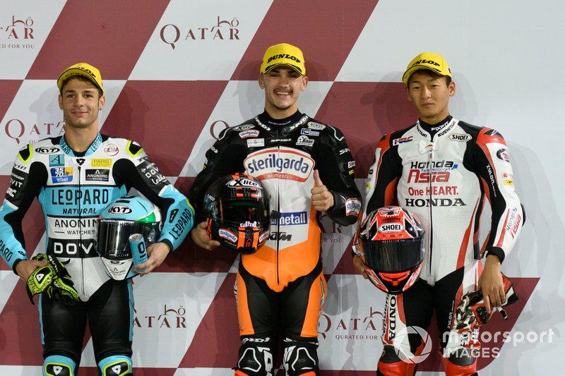 Top 3 Qualifiche: Lorenzo Dalla Porta, Leopard Racing, Aron Canet, Max Racing Team, Kaito Toba, Honda Team Asia