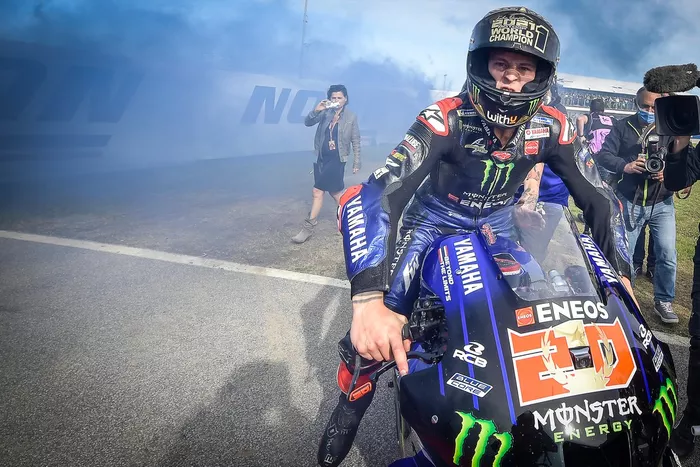 Fabio Quartararo, Yamaha Factory Racing, fête son titre de champion du monde