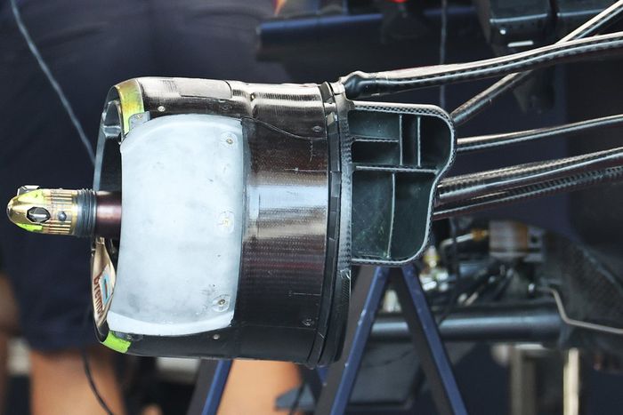 Detalle del tambor de freno del Red Bull Racing RB16B 