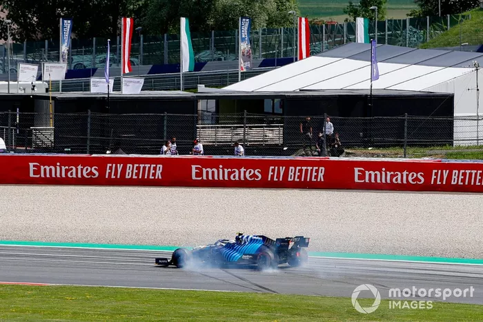 Nicholas Latifi, Williams FW43B hace un trompo