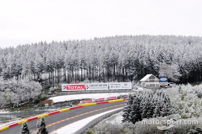 Snow over Spa-Francorchamps
