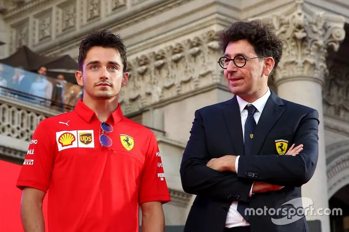 Charles Leclerc e Mattia Binotto