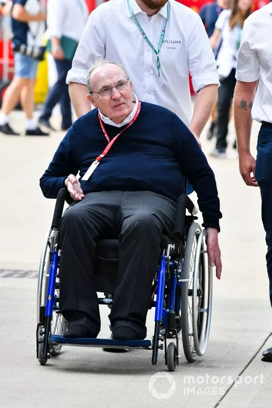 Sir Frank Wiliams, Team Principal, Williams Racing, nel paddock 