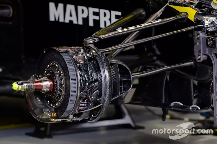Detalle del freno delantero del Renault F1 Team R.S.19