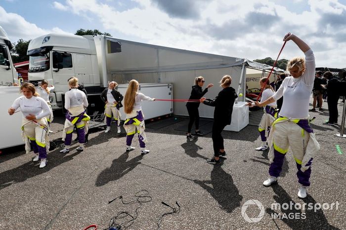 Calentamiento de las pilotos