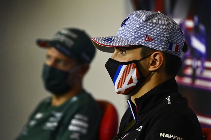 Esteban Ocon, Alpine F1 en la conferencia de prensa