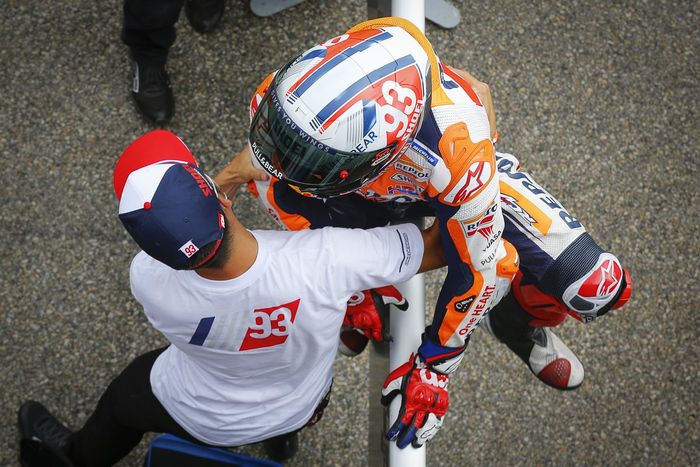 Ganador Marc Márquez, Repsol Honda Team celebra