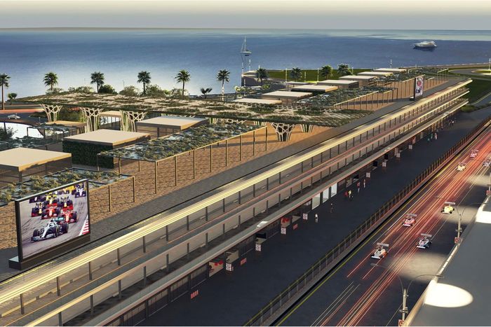 Pitlane para el Gran Premio de Arabia Saudí