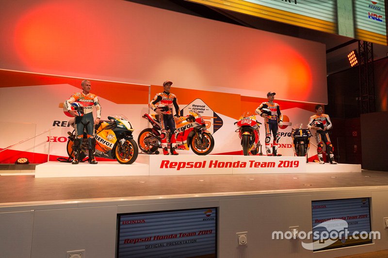 Mick Doohan, Alex Criville, Marc Márquez and Jorge Lorenzo, Repsol Honda Team