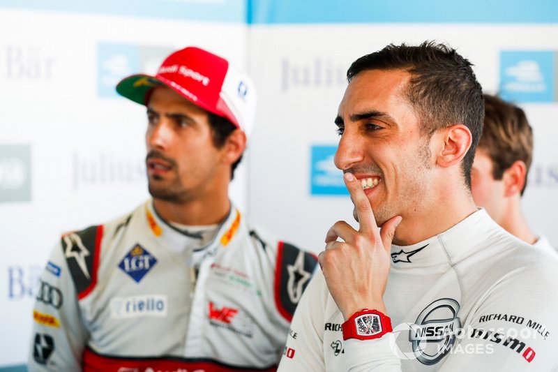 Sébastien Buemi , Nissan e.Dams et Lucas Di Grassi , Audi Sport ABT Schaeffler regardent les qualifications