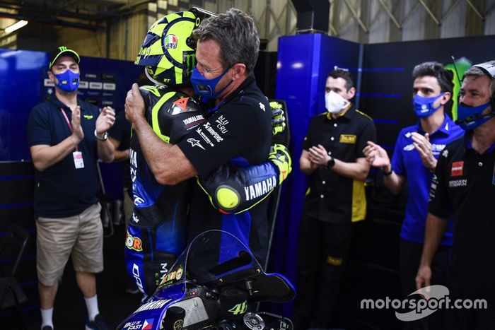 La festa di addio al box Yamaha Factory Racing