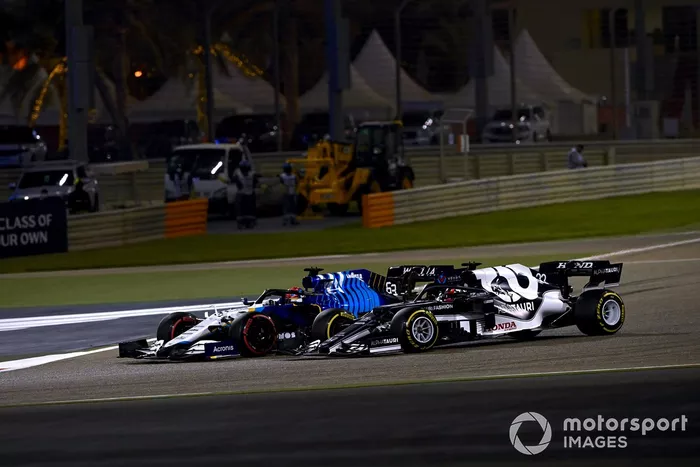 George Russell, Williams FW43B, Yuki Tsunoda, AlphaTauri AT02