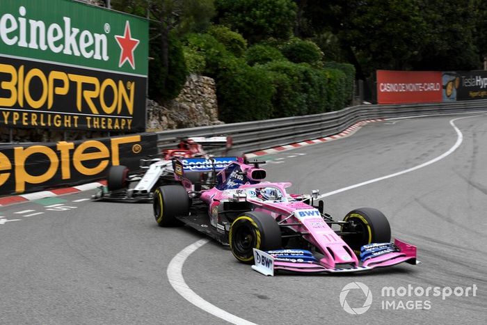 Sergio Pérez, Racing Point RP19,  Kimi Raikkonen, Alfa Romeo Racing C38