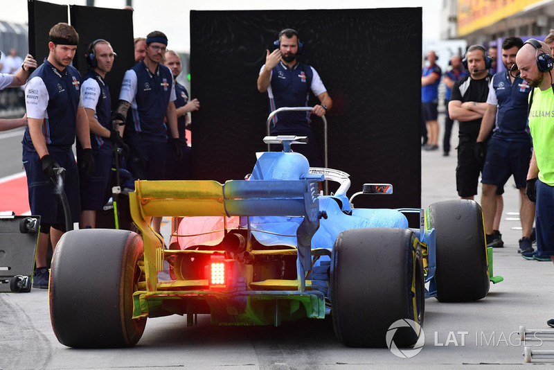 Robert Kubica, Williams FW41 with aero paint over the whole car