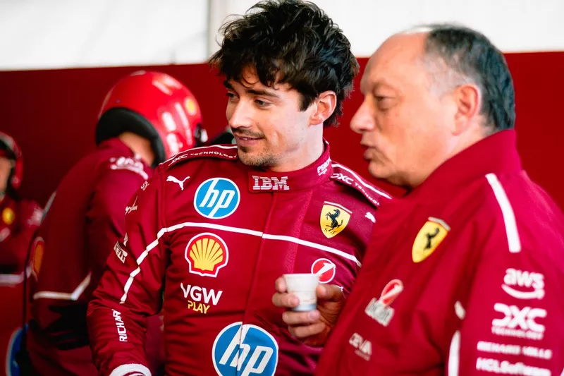 Charles Leclerc, Ferrari, Frederic Vasseur, Team Principal and General Manager, Scuderia Ferrari