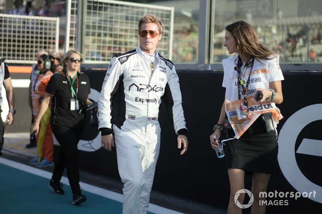Brad Pitt na grelha para as filmagens do filme sobre F1