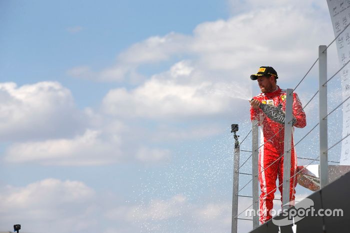 El ganador: Sebastian Vettel, Ferrari 