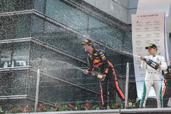 Race winner Daniel Ricciardo, Red Bull Racing, second place Valtteri Bottas, Mercedes AMG F1