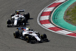 Sergey Sirotkin, Williams FW41 et Charles Leclerc, Sauber C37