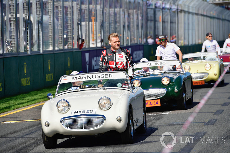 Kevin Magnussen, Haas F1 on the drivers parade