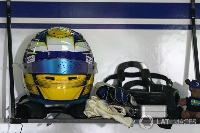 Marcus Ericsson, Sauber kask, yağış vizörü