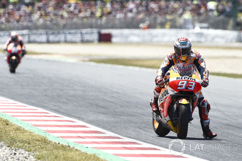 Freinage de Marc Márquez au virage de la Caixa
